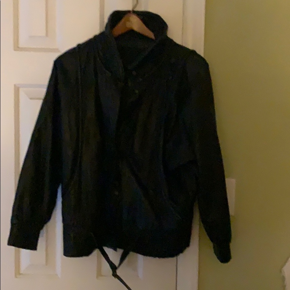 Vintage leather bomber jacket